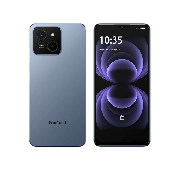FreeYond M5A Large Phone Dual Camera 16GB RAM + 256GB Memory with Clear Case BLACK (New in Box, Unlocked)