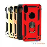 Apple iPhone XS Max - Transformer Magnet Enabled Case with Ring Kickstand