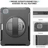 Apple iPad Air 4 / Air 5 / Air 11" M2 (2024) - Heavy Duty Shockproof Rotatable Case with Kickstand