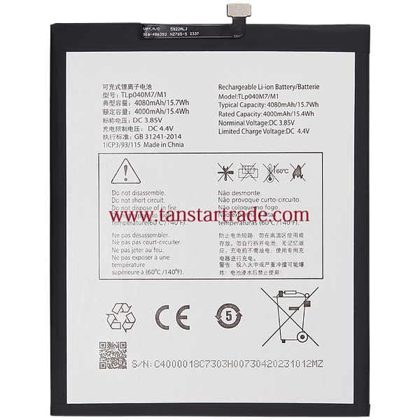 replacement battery TLp040M1 TLP040M7 for Alcatel Joy Tab 2 8"  9032
