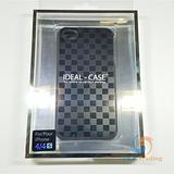 Apple iPhone 4 / 4S - Ideal-Case Rubber Rim Chessboard Edition Metallic Case