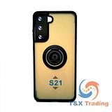 Samsung Galaxy S21 Plus - Frosted Bumper Magnet Enabled Case with Ring Kickstand