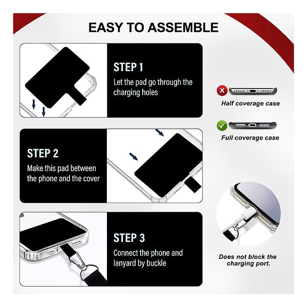 Removable Lanyard with Cell Phone Insert (Mixed Colors)