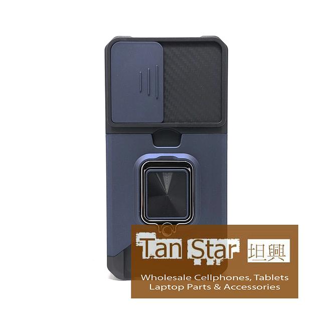 Samsung Galaxy S21 FE - Secure Card Holder Magnet Enabled Case with Ring Kickstand