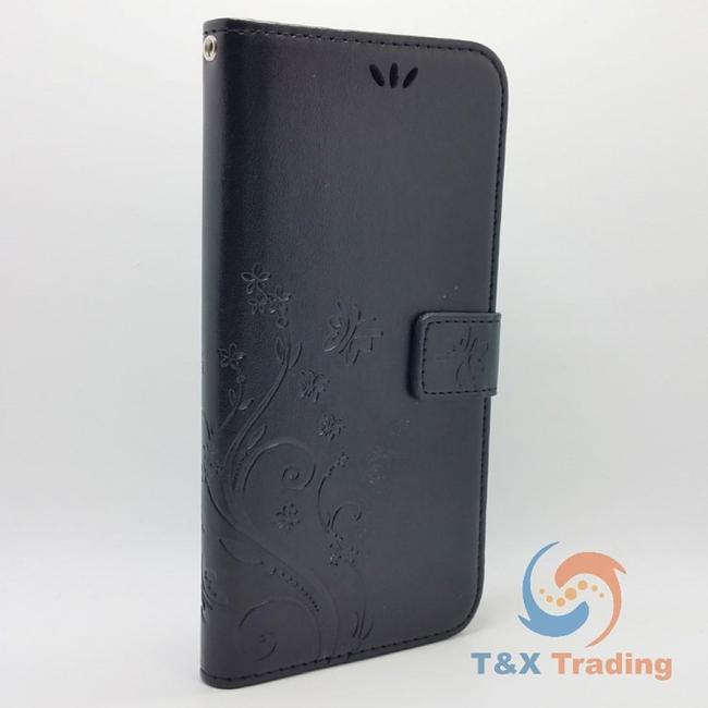 Samsung Galaxy S9 Plus - Butterfly Book Style Wallet Case with Strap