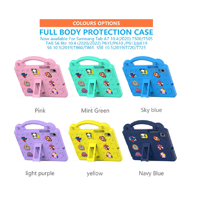 Samsung Galaxy Tab S5e 10.5" (T720) / (T500) - Kids Heavy Duty Shockproof Case with Removable Dolls and Kickstand