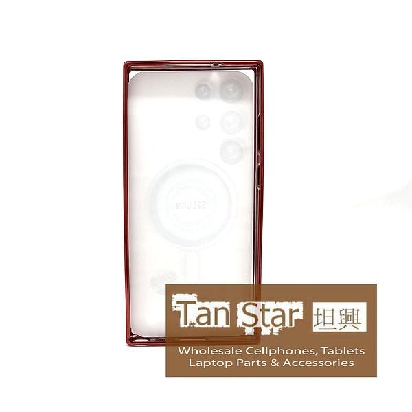 Samsung Galaxy S22 Ultra - Chrome Edge Magnet RING Silicone Case