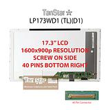 17.3" Laptop LCD Screen 1600x900p Screw on Side 40 pins Bottom Right LP173WD1 (TL)(D1)