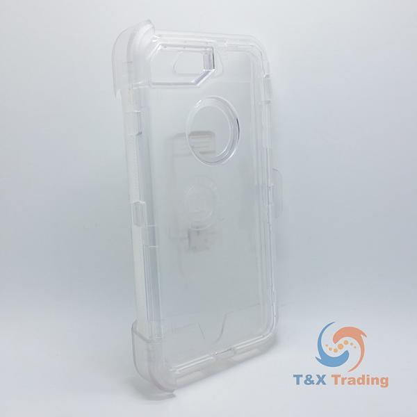 Apple iPhone 6 / 6S / 7 / 8 / SE 2020 / SE 2022 - Transparent Fashion Defender Case with Belt Clip