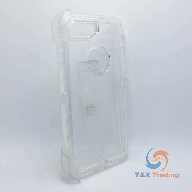 Apple iPhone 6 / 6S / 7 / 8 / SE 2020 / SE 2022 - Transparent Fashion Defender Case with Belt Clip