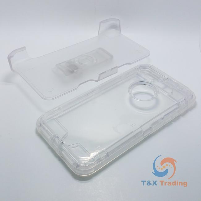 Apple iPhone 6 / 6S / 7 / 8 / SE 2020 / SE 2022 - Transparent Fashion Defender Case with Belt Clip