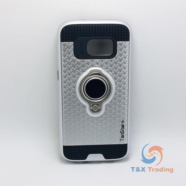 Samsung Galaxy S7 Edge - TanStar Magnet Enabled Case with Ring Kickstand