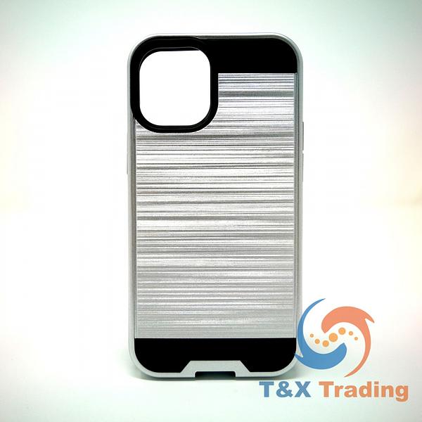 Apple iPhone 12 / 12 Pro - Slim Sleek Brush Metal Case