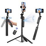 360 Rotation Ai Auto Face Tracking Portable Selfie Stick Quadrapod Gimbal C17