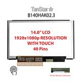 14.0" Laptop LCD Screen 1920x1080p 40 Pin EDP Narrow Connector with Touch B140HAK02.3