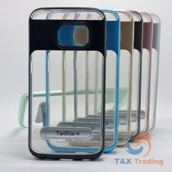 Samsung Galaxy S7 Edge - TanStar Aluminum Bumper Frame Case with Kickstand