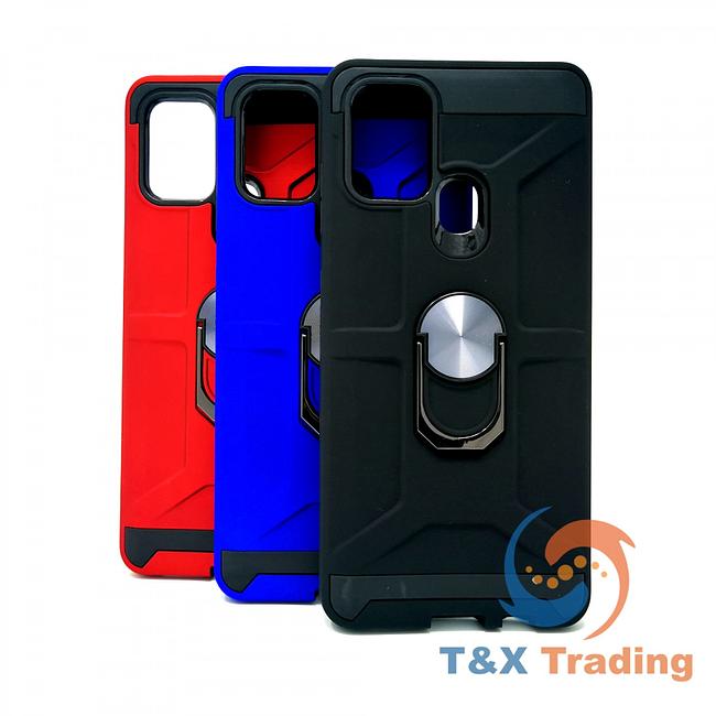 Samsung Galaxy A21S / A71 - Golem Dual Layered Magnet Enabled Case with Ring Kickstand