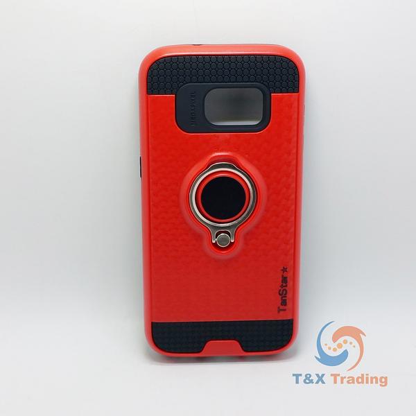 Samsung Galaxy S7 Edge - TanStar Magnet Enabled Case with Ring Kickstand