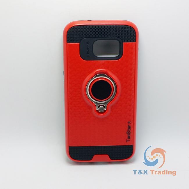 Samsung Galaxy S7 Edge - TanStar Magnet Enabled Case with Ring Kickstand