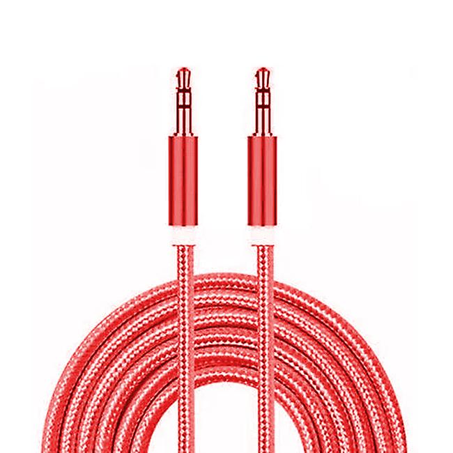 Braided Headphone Jack 3.5mm male-to-male Aux Cable - 1m