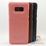 Samsung Galaxy S8 Plus - Leather Coated Silicone Hard Case