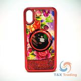 Apple iPhone XR -  Water Liquid Case with Pop Socket Mirror