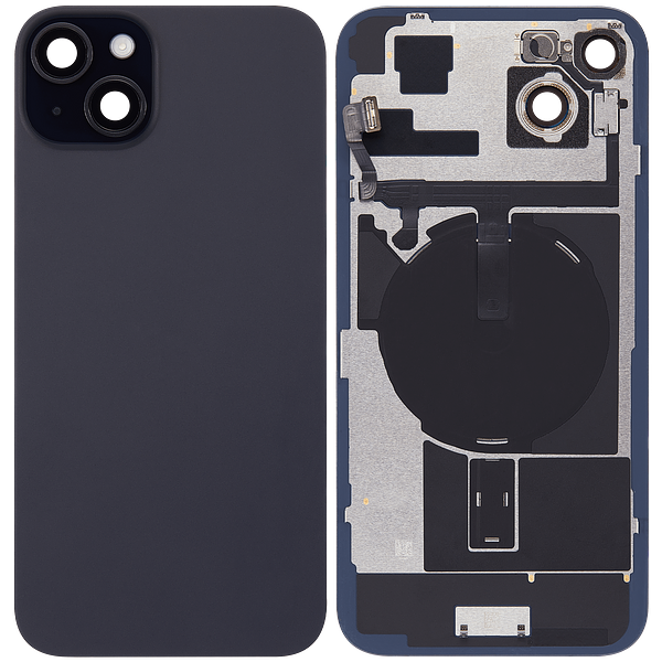 back cover glass with metal and flex for iPhone 15 Plus (original pull, good condition)