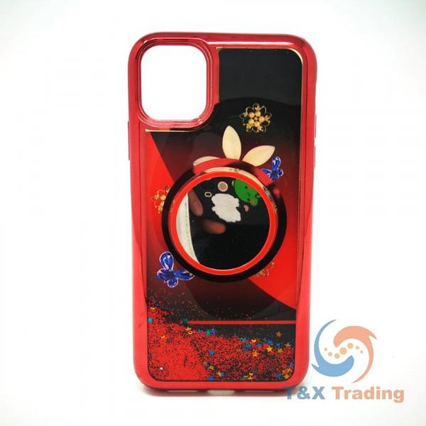 Apple iPhone 11 Pro -  Water Liquid Case with Pop Socket Mirror