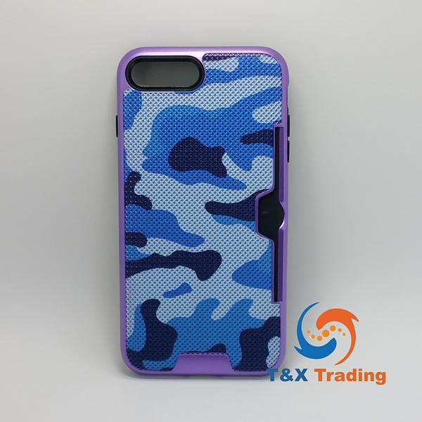 Apple iPhone 7 Plus / 8 Plus - Military Camouflage Credit Card Case