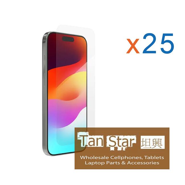 Apple iPhone 15 Plus  / 15 Pro Max / 16 Plus  Bulk (25Pcs) Tempered Glass Screen Protector
