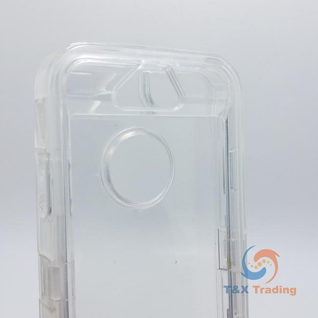 Apple iPhone 5G / 5S / 5SE  - Transparent Fashion Defender Case with Belt Clip