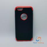 Apple iPhone 6 / 6S - Black Silicone Phone Case with Chrome Edge