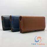 Horizontal Leather Belt Clip Pouch Holster Case 5.7"