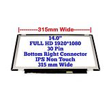 14.0" Laptop LCD Screen 1920x1080p 30 Pins with Brackets NV140FHM-N62