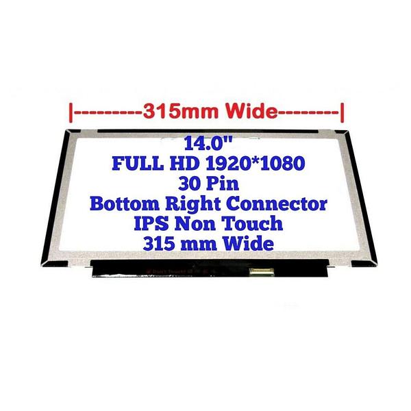 14.0" Laptop LCD Screen 1920x1080p 30 Pins with Brackets NV140FHM-N62