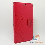 Apple iPhone X / XS - Butterfly Book Style Wallet Case with Strap