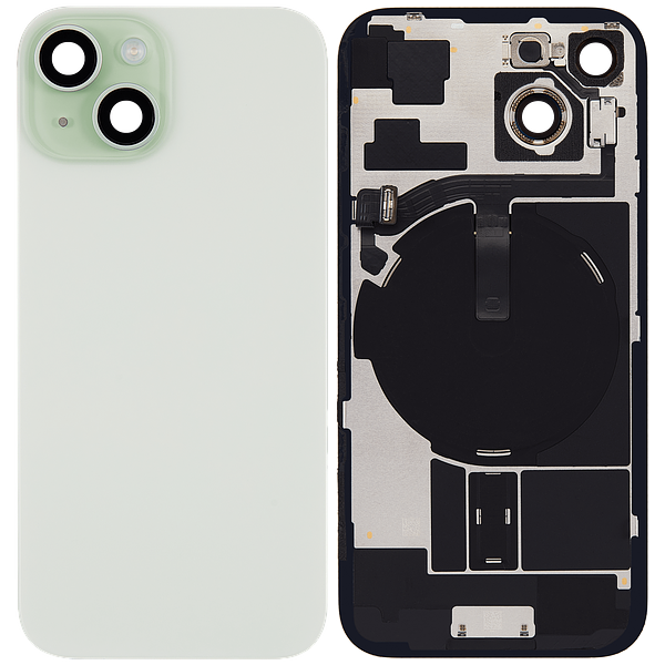 back cover glass with metal and flex for iPhone 15