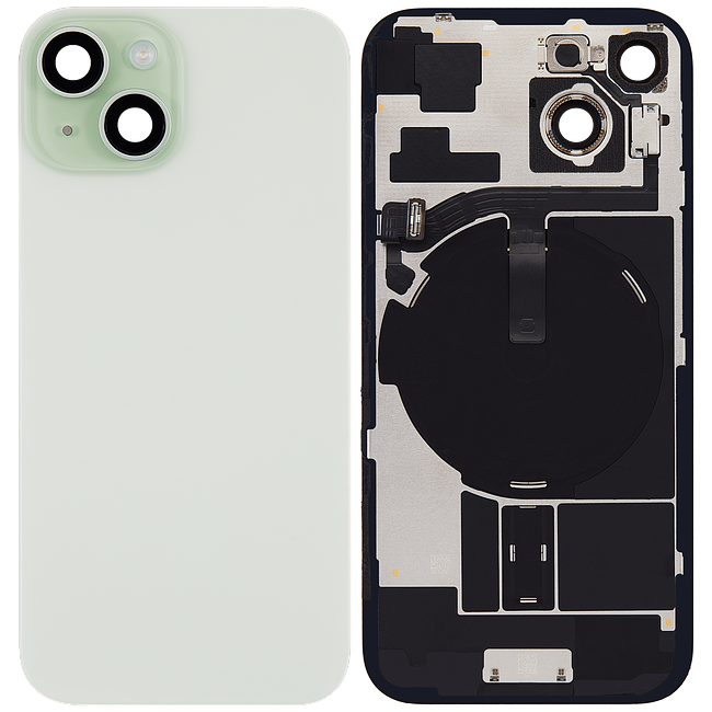 back cover glass with metal and flex for iPhone 15