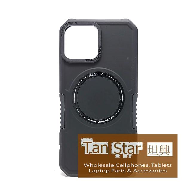 Apple iPhone 15 Pro - Magnetic RING Charging Reinforced Corners Case with Wireless Charging