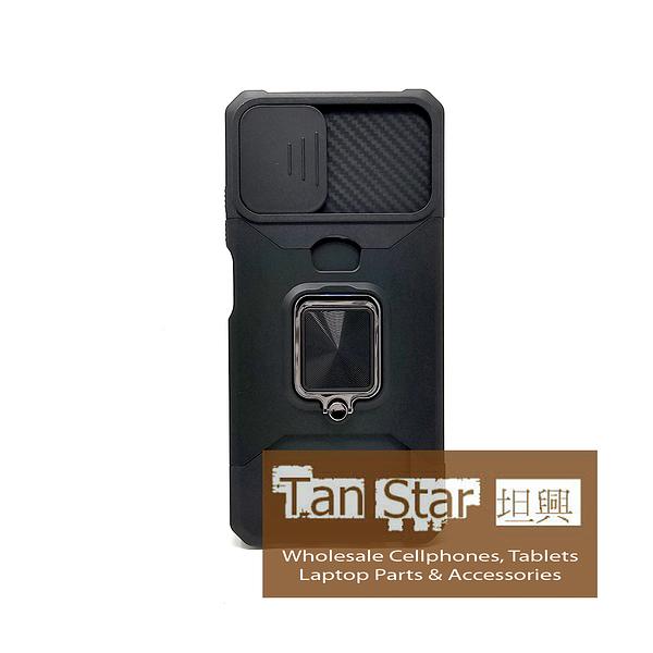 Motorola Moto G 5G 2024 - Secure Card Holder Magnet Enabled Case with Ring Kickstand