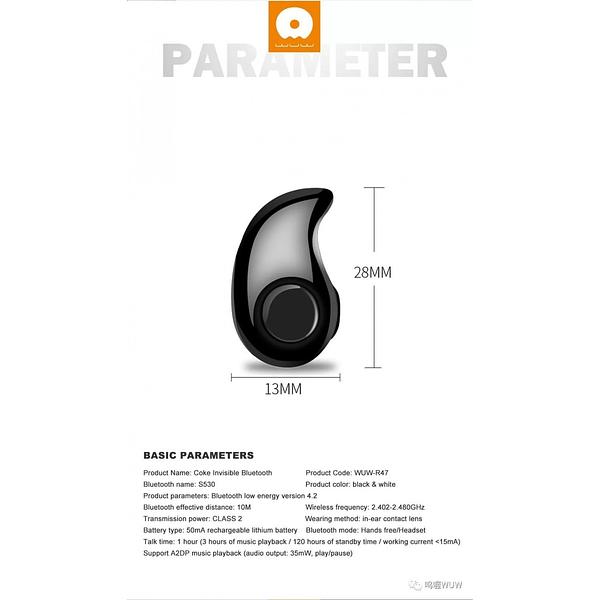 WUW Mini Bluetooth Earpiece Headset WUW-R47