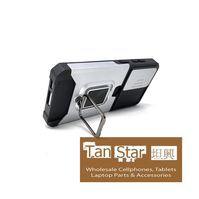 Samsung Galaxy S24 FE - Secure Card Holder Magnet Enabled Case with Ring Kickstand