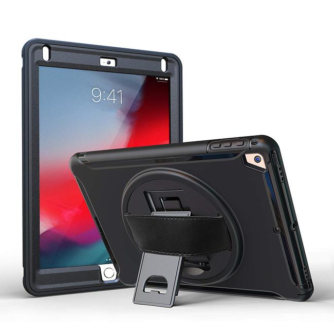 Apple iPad 12.9" 2nd Gen 2017 - Heavy Duty Shockproof Rotatable Case with Kickstand
