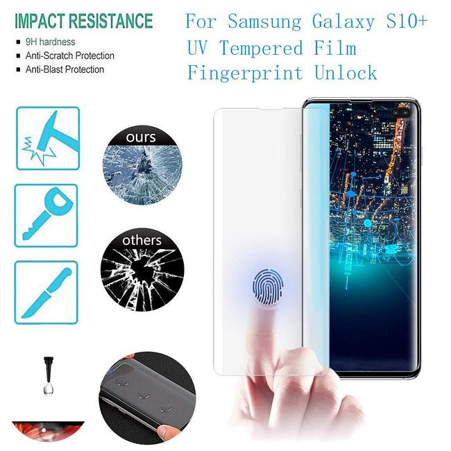 Samsung Galaxy S22 Ultra  - Full Glue UV Cured Curved Tempered Glass Screen Protector