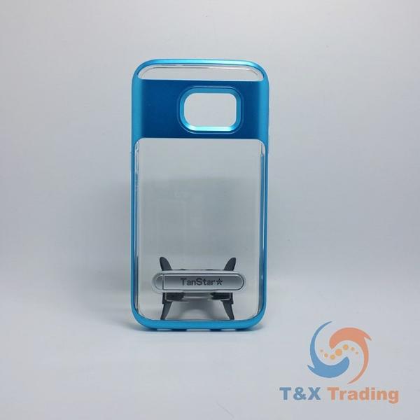 Samsung Galaxy S7 - TanStar Aluminum Bumper Frame Case with Kickstand