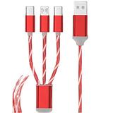 3 in 1 light LED lights glowing mobile charger USB