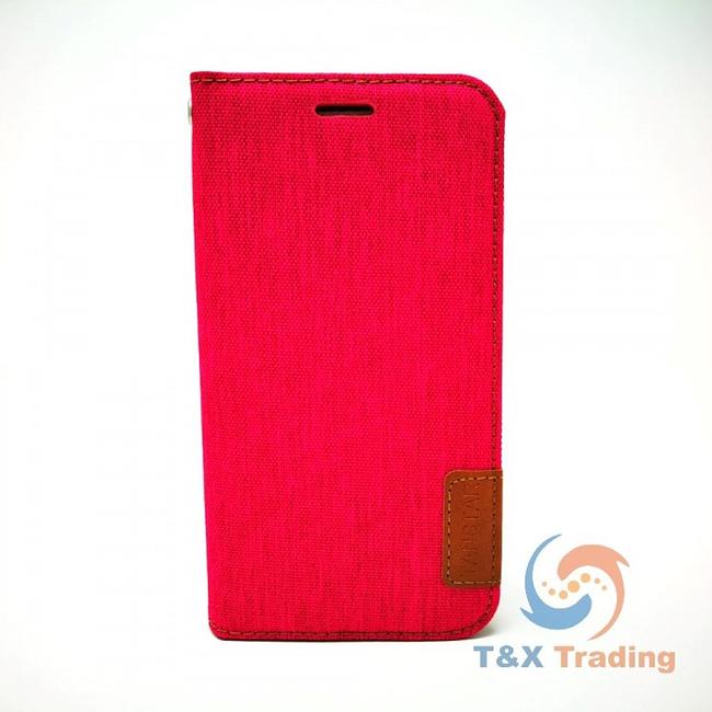 Samsung Galaxy S8 Plus - TanStar Fabric Wallet Case with Magnetic Closure