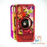 Apple iPhone XR -  Water Liquid Case with Pop Socket Mirror