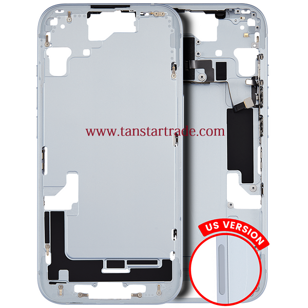 mid frame EMPTY with power  volume flex installed (US Version) for iPhone 15