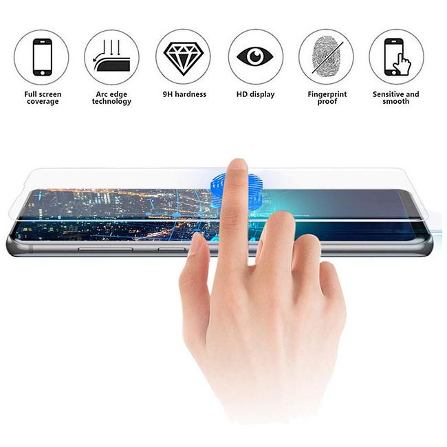 Samsung Galaxy S23 Ultra  - Full Glue UV Cured Curved Tempered Glass Screen Protector